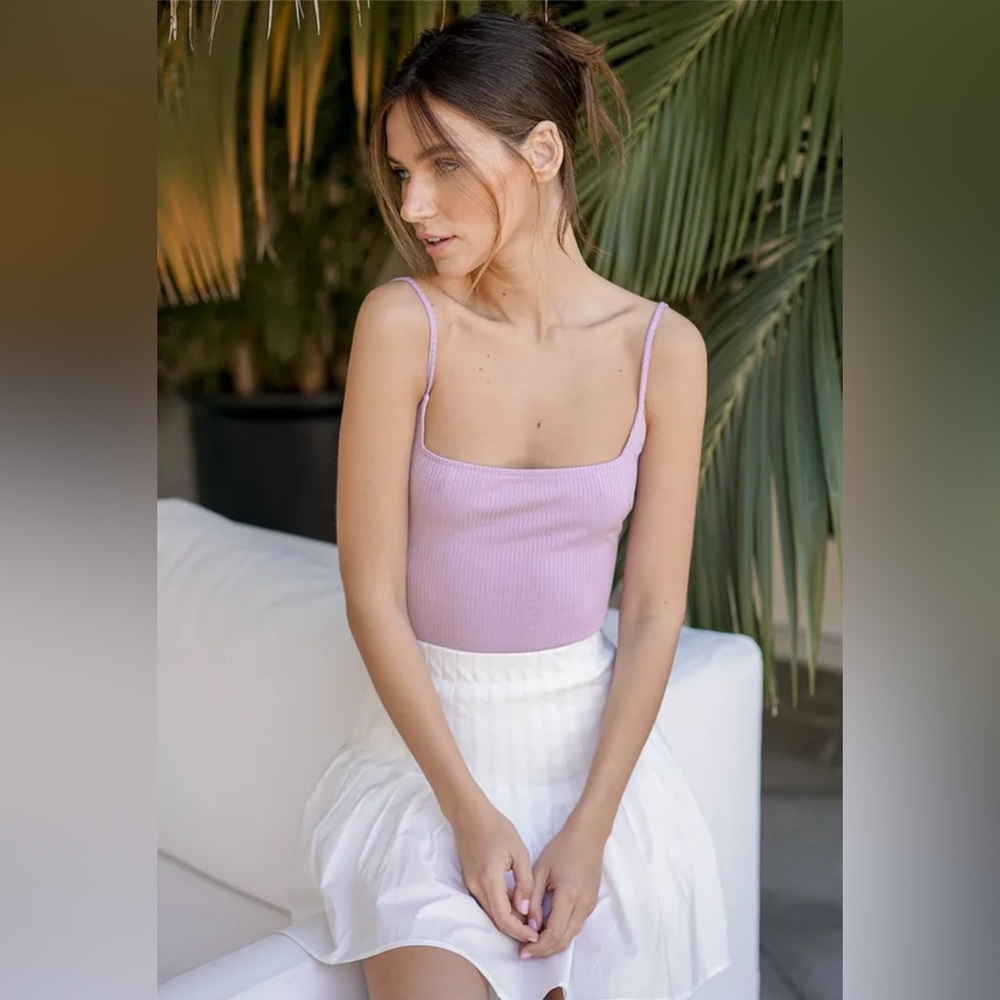 Lulus Ribbed Sleeveless Bodysuit